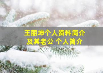 王丽坤个人资料简介及其老公 个人简介